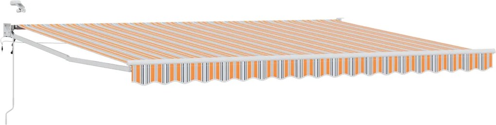 vidaXL Cort electric retractabil Albastru și portocaliu 4,5 × 3 m