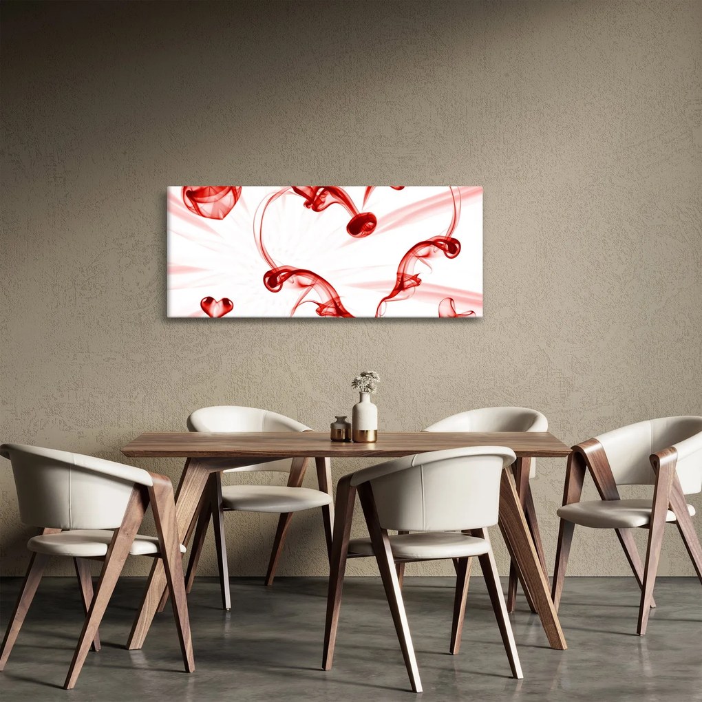 Tablou cu inima din fum (120x50 cm)