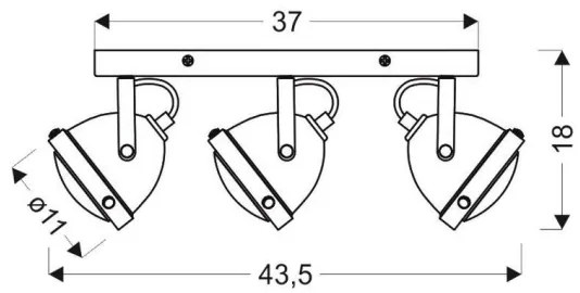 Lampă spot FRODO 3xGU10/40W/230V