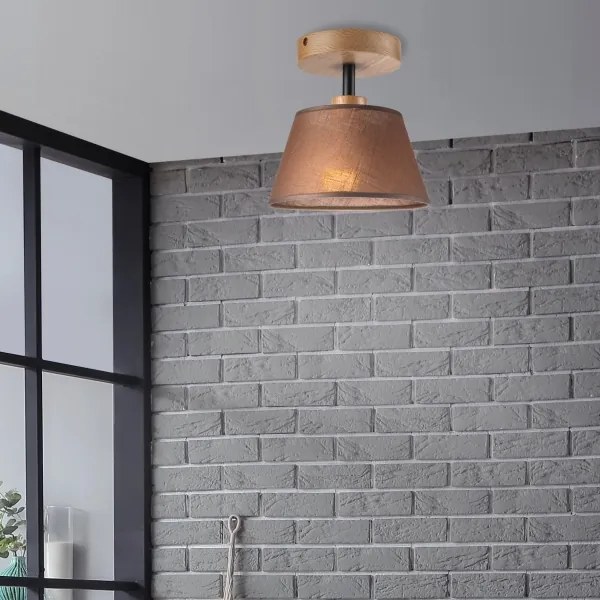 Lustră aplicată Brilagi ANTHONY 1xE14/60W/230V stejar/maro