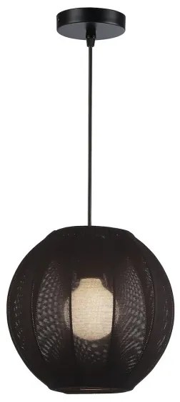 Lustră suspendată pe cablu DANA, 1xE27/15W/230V, Ø 25 cm, negru