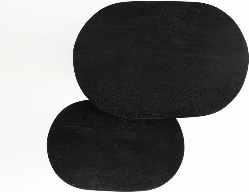 Măsuțe auxiliare 2 buc. cu blat din lemn de mango 37x56 cm Bela – White Label