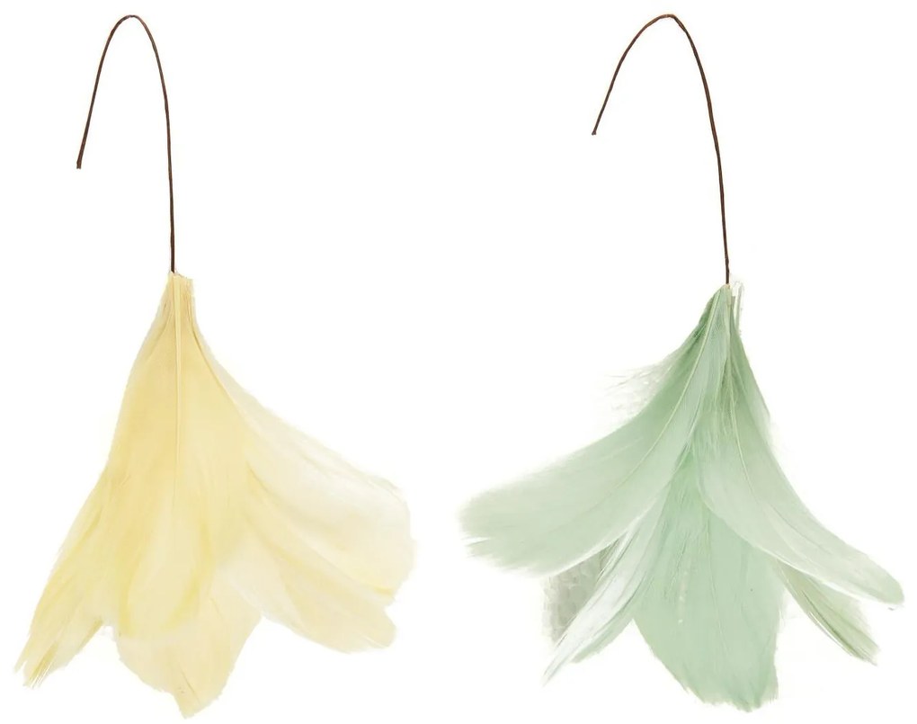 IB Laursen Decor pe fir cu pene FEATHER DECOR - culori multiple