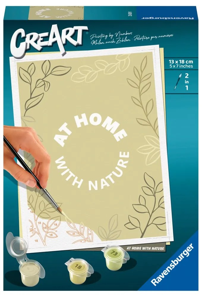 CREART PICTURA PE NUMERE PENTRU COPII AT HOME WITH NATURE - RAVENSBURGER (RVSPBN23609)