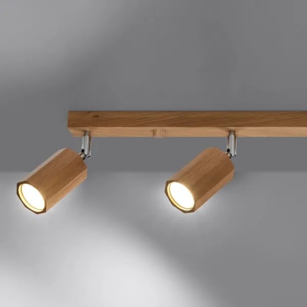 Spot ZEKE 4xGU10/40W/230V stejar Sollux SL.1031