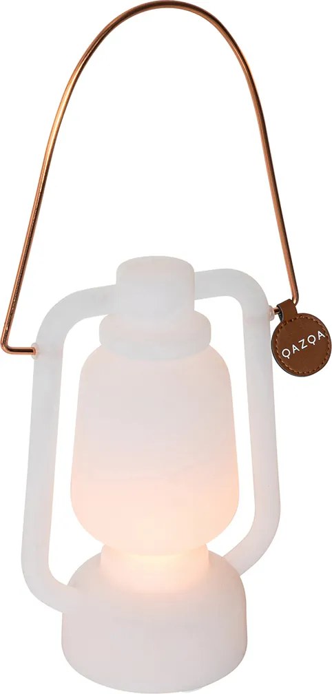 Lampă de masă reîncărcabilă 22 cm IP44 alb - Storm Mini