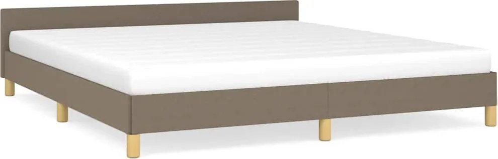 vidaXL Cadru de pat fără saltea, gri taupe, 180x200 cm, textil
