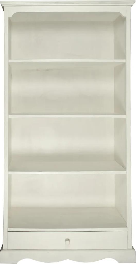 Biblioteca Arturo din lemn alb 88x34x188 cm