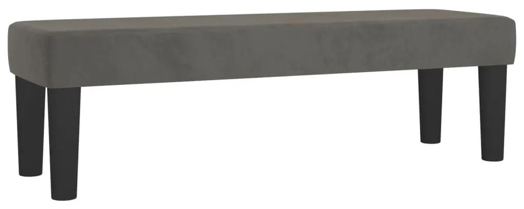 Pat box spring cu saltea, gri inchis, 180x200 cm, catifea Morke gra, 180 x 200 cm, Design simplu