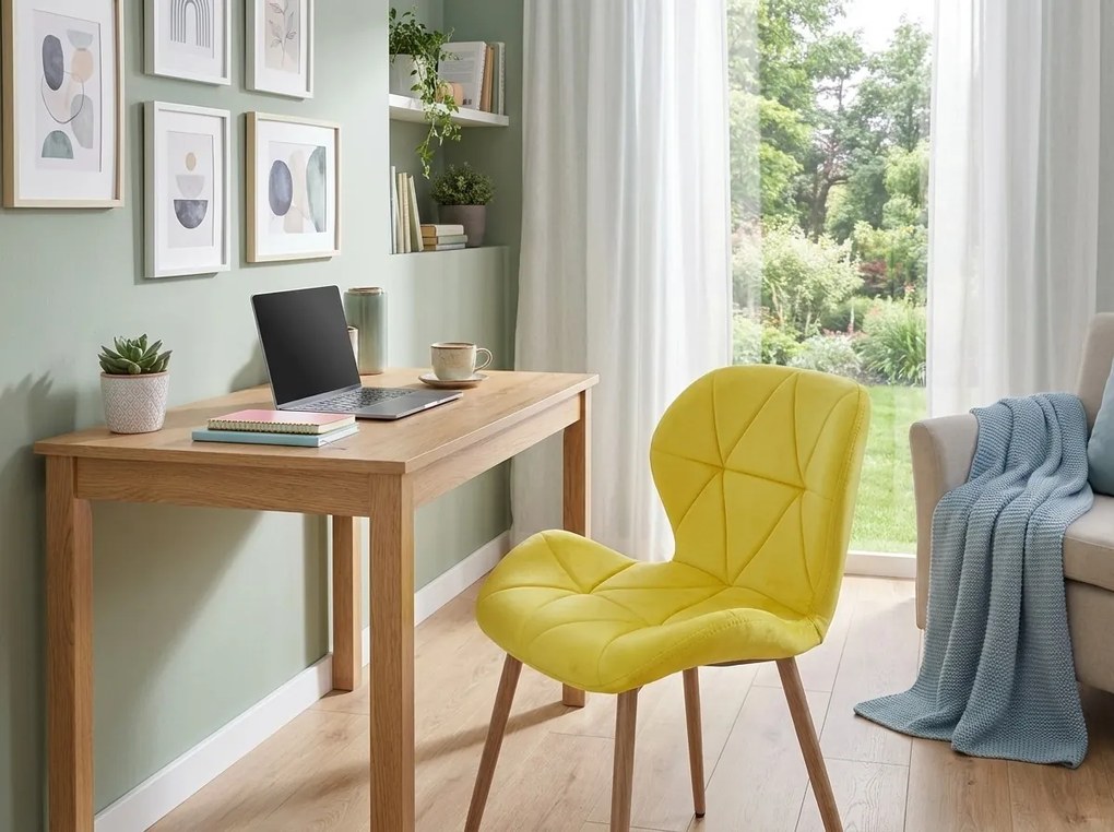 Scaun de masa MANGO VELVET, galben