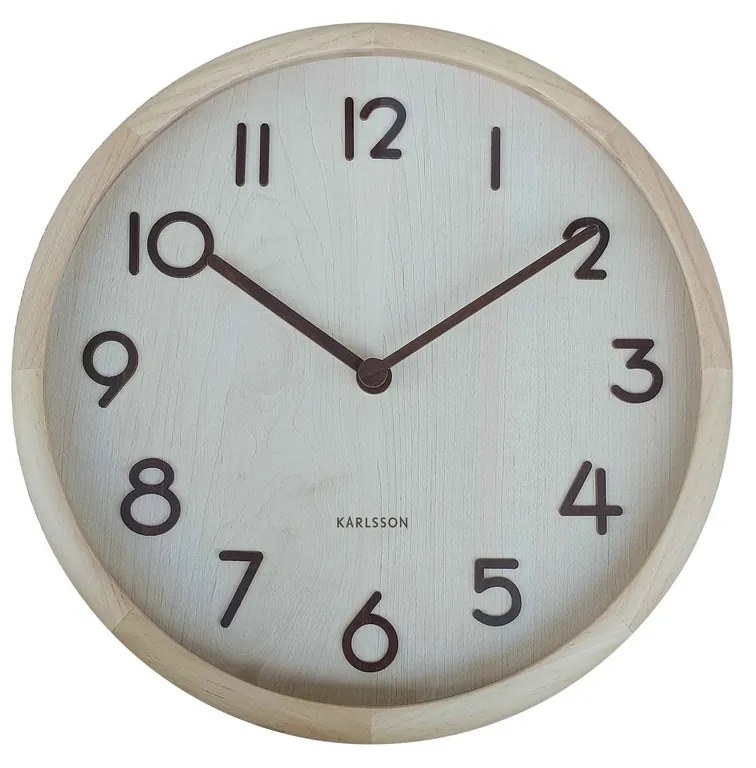 Karlsson 6021WD design ceas de perete alb,diametru 30 cm