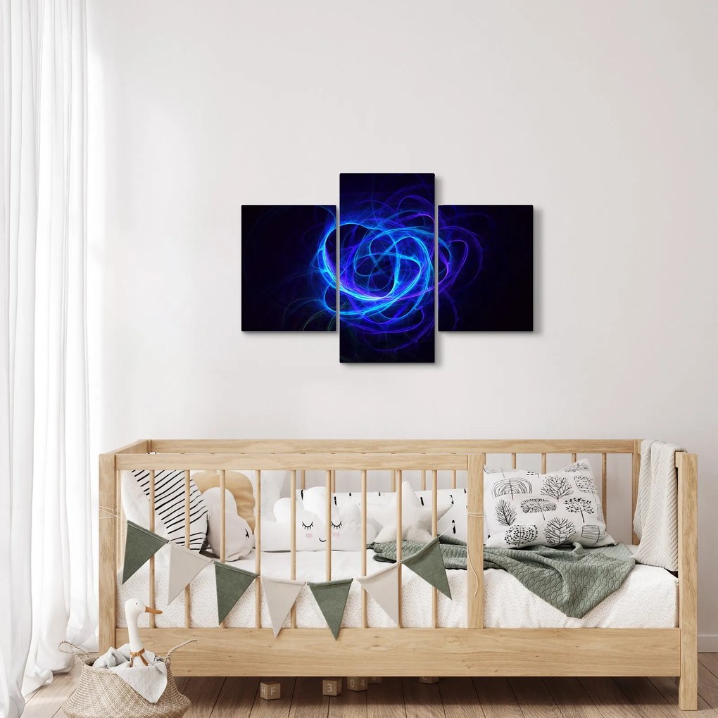 Tabloul cu ghem albastru abstract (90x60 cm)