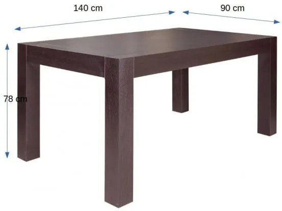 Masa Extensibila Cube, Wenge, 140 x 90 x 78 Cm