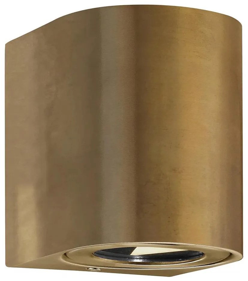 Nordlux - Aplica de perete CANTO pentru exterior, 2x LED, 6W, 230V, IP44, alamă