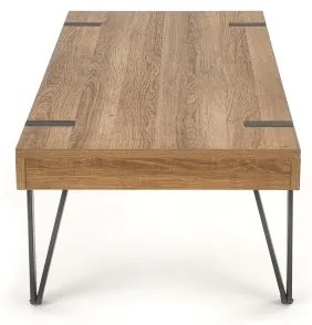 Măsuță de cafea TULUZA 41x120 cm nuc auriu/negru