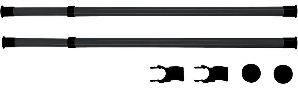 Wenko Set de 2 bare telescopice orizontaleHerkules, negru