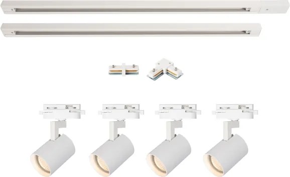 BRILAGI - Lampă spot pe șină HUSKY 4xGU10/10W/230V 150 cm alb