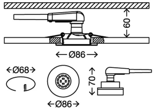 SET 3x Corp de iluminat LED pentru baie Briloner 7220-032 FIT 1xGU10/5W/230V