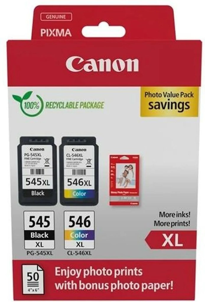 Cartuș cu Cerneală Originală Canon Pg-545Xl/Cl-546Xl Multicolor