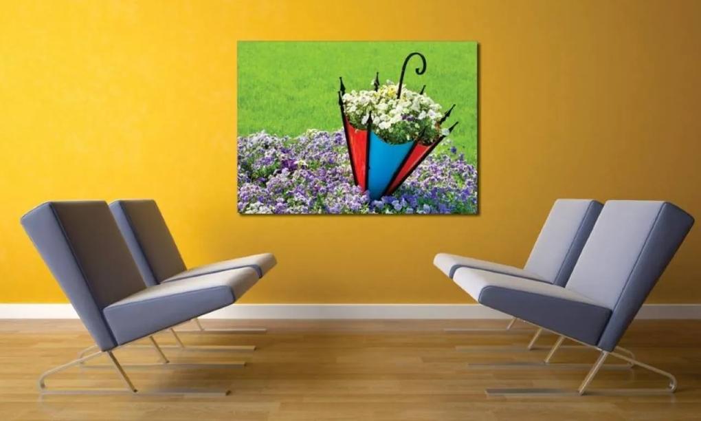 Tablouri Canvas Flori - Umbrela cu flori