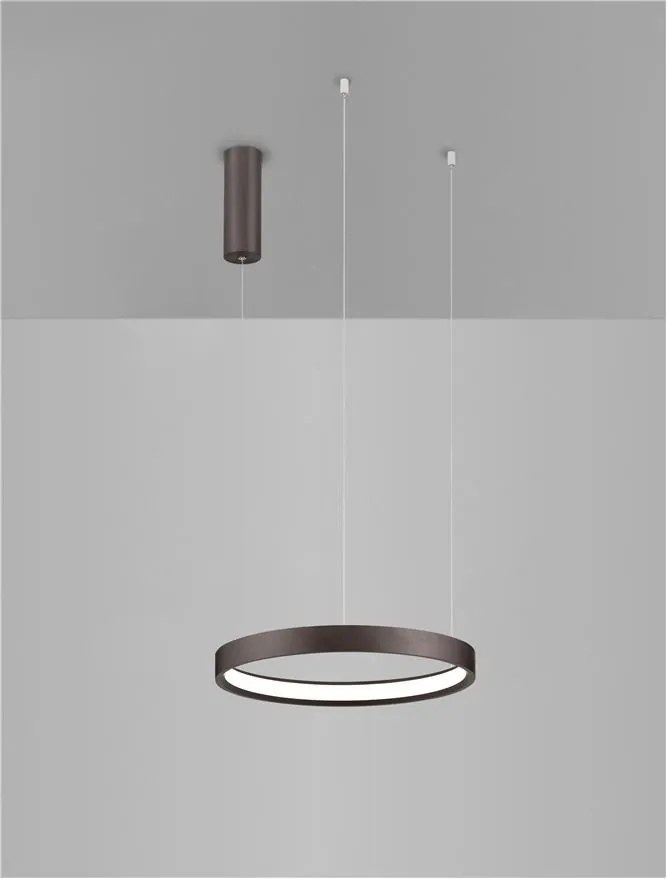 Lustra LED circulara PERRINE 40cm, maro