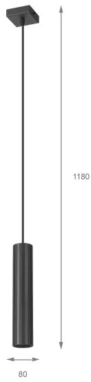 Brilagi - Lustră CRISPINA pe cablu 1xGU10/10W/230V neagră