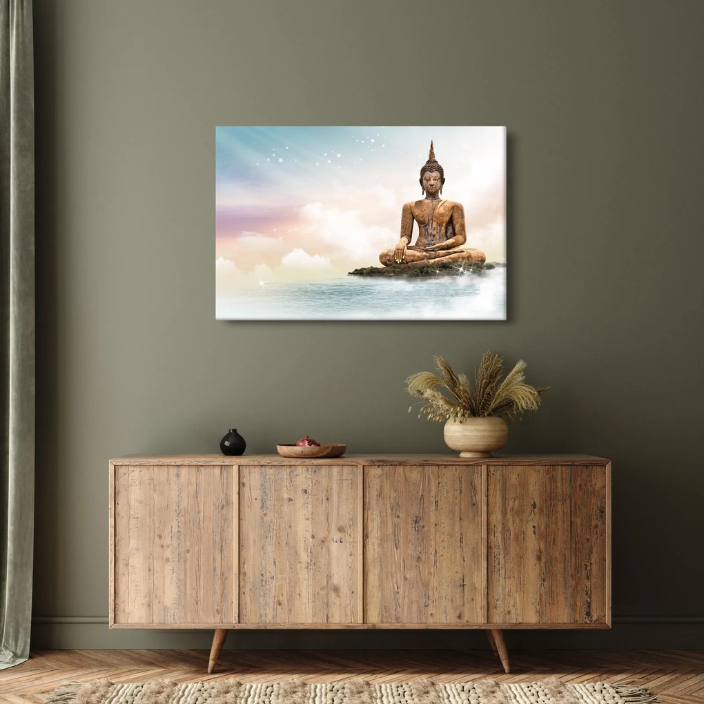 Tablou - Buddha care supraveghează pământul (90x60 cm)