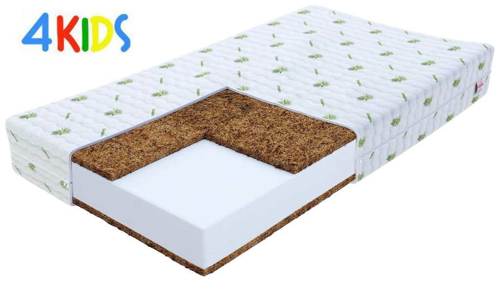 Saltea pentru copii din spumă Rudy 10 cu cocos 90x200