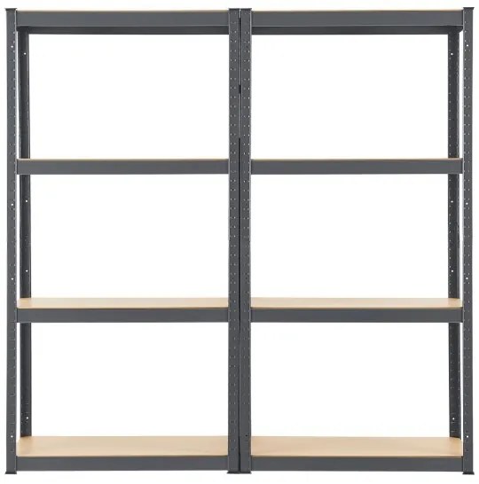 Jusky Set 2 rafturi - 160 x 80 x 40 cm - gri