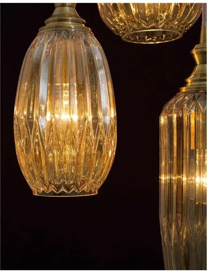 Lustra cu 3 pendule design modern ZARLEY champagne NVL-9066032