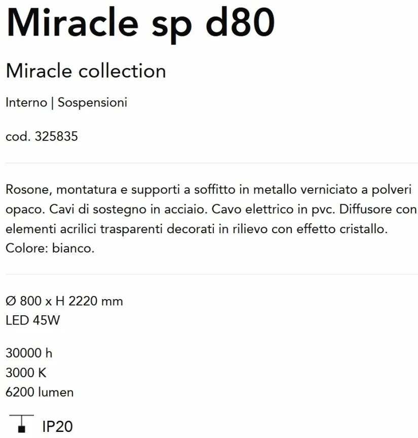 Lustra LED suspendata design elegant Miracle sp d80