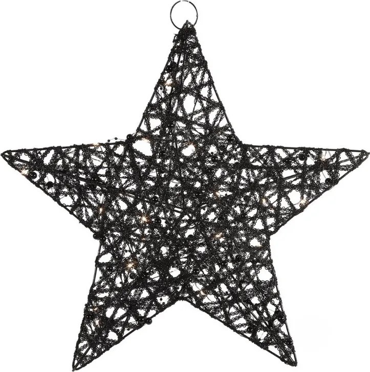 Decoratiune de Craciun stea STARIELLE cu iluminare LED 40 cm, neagra