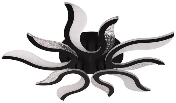 Lustră LED dimabilă aplicată LED/65W/230V 3000-6500K negru + telecomandă