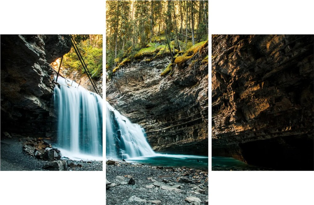 Tablou cu cascada de pădure (90x60 cm)