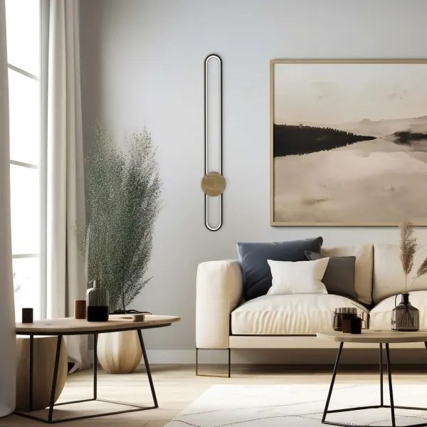 Aplica de perete FLORENTYNA LED/24W/230V 4000K negru/bej