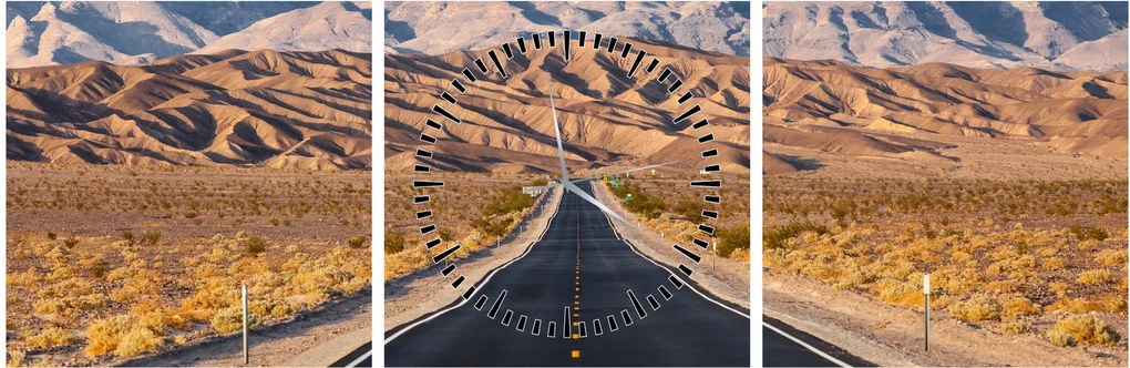 Tablou - Death Valley, Kalifornie, USA (cu ceas) (90x30 cm)