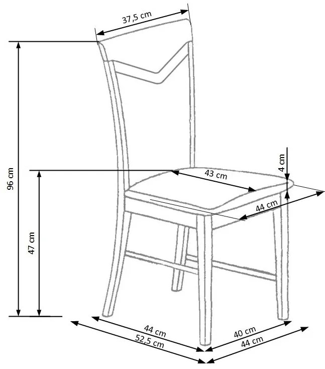 Scaun de bucaterie Citrone, gri/alb