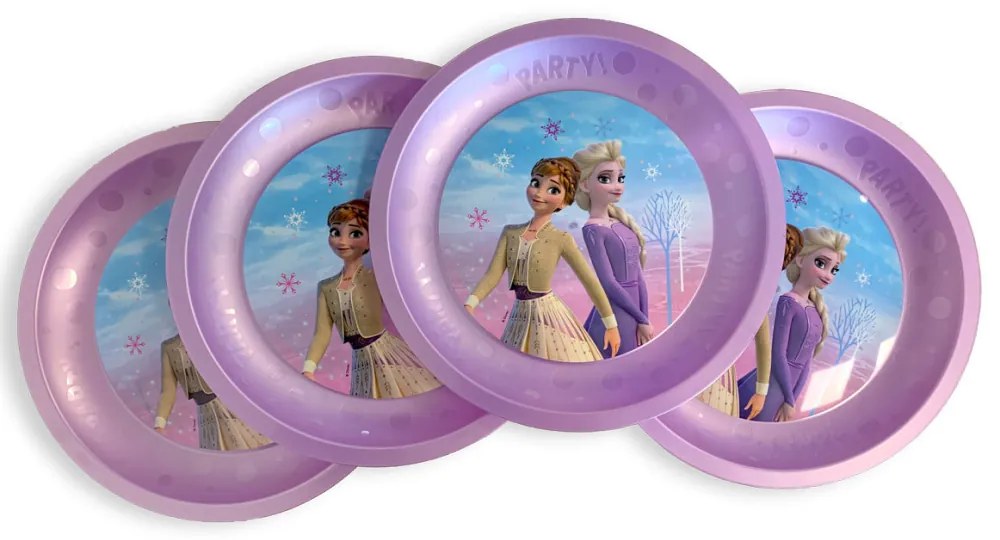 Disney Regatul de gheață Wind set de farfurii plate din plastic premium micro 4 bucăți 21 cm