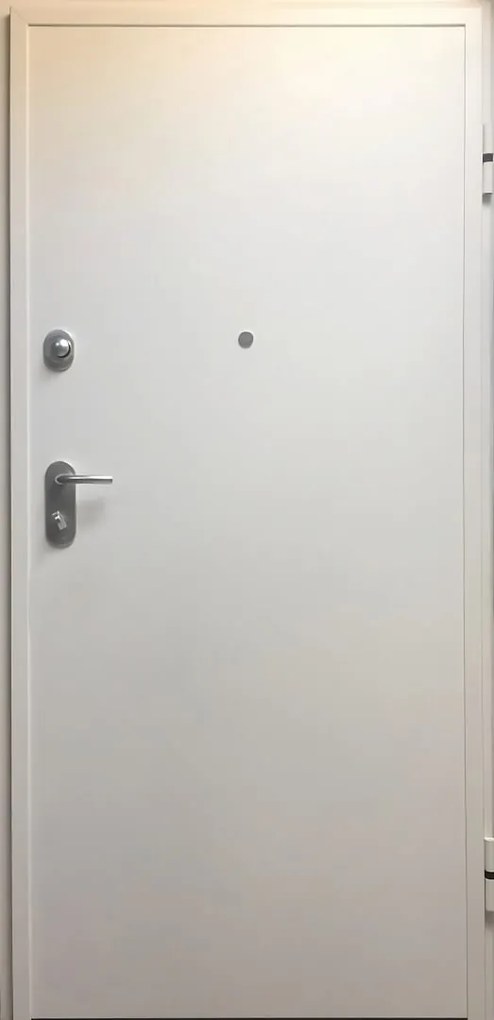 Usa metalica de intrare in apartament antiefractie - Dierre SPARTA 8 + Contratoc ST, Usa Alb + Toc Alb, 1.5 mm