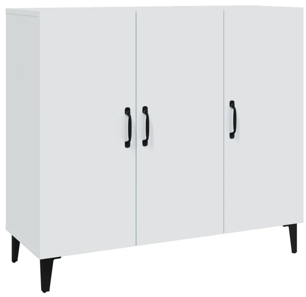 812501 vidaXL Servantă, alb, 90x34x80 cm, lemn compozit