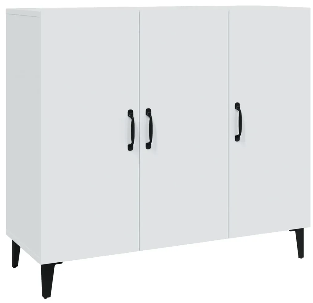 812501 vidaXL Servantă, alb, 90x34x80 cm, lemn compozit