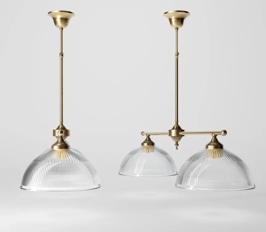 Candelabru stil neoclasic din alama si sticla Elide