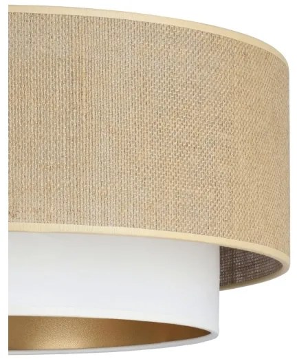 Plafonier SARTA 1xE27/60W/230V Ø 45 cm alb/iută