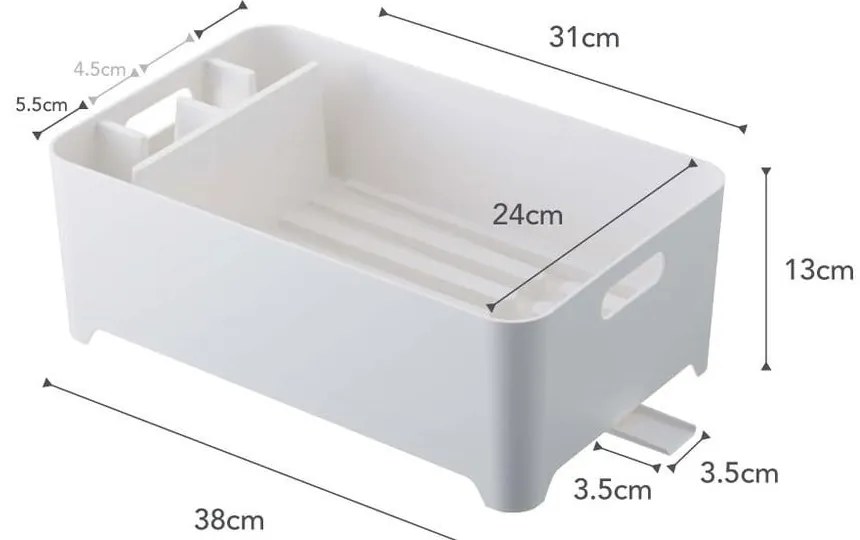 Suport vase YAMAZAKI Tower, alb