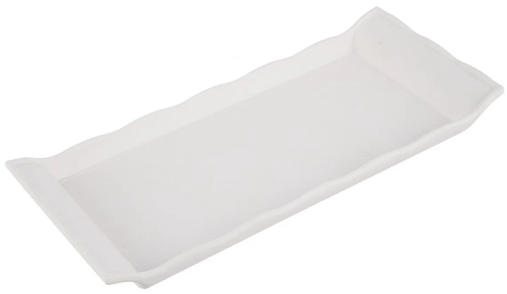 Tavă de servit Orion Retro alb, 29,5 x 13 cm