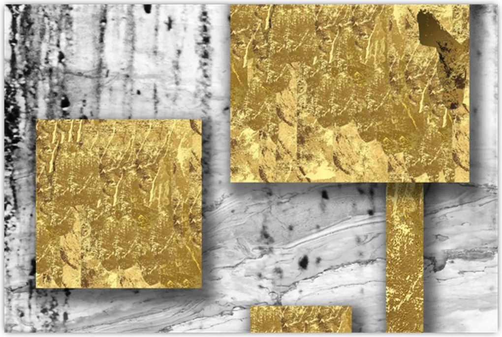Tablou - Pătrate de aur N⁰3 (90x60 cm)