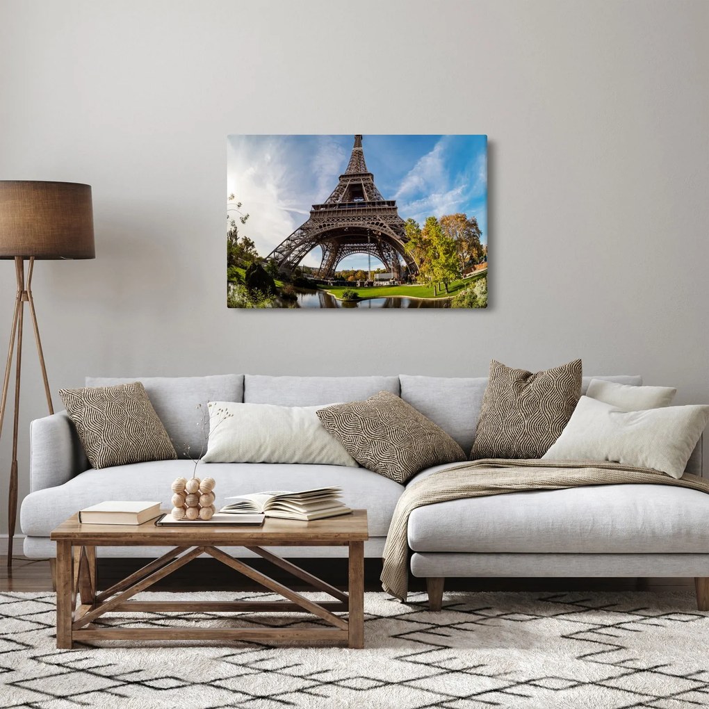 Tablou - Turnul Eiffel colorat (90x60 cm)