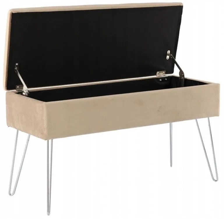 ShopJK BANCA CU SPAȚIU DE DEPOZITARE BEJ 75 x 30 x 40