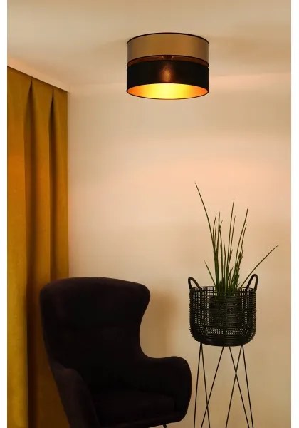 Plafonieră Brilagi ROYAL 1xE27/15W/230V d. 40 cm negru/auriu