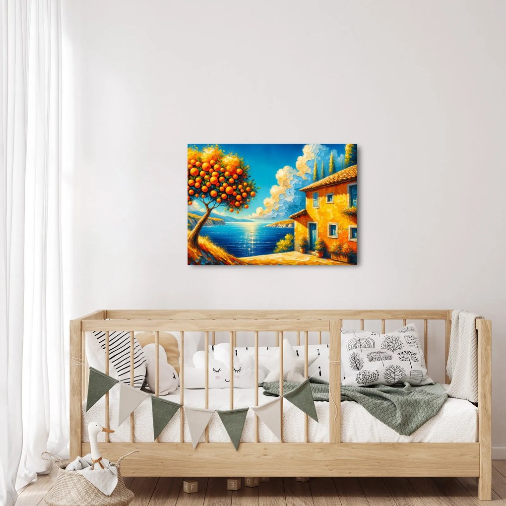 Tablou - Casă cu portocale II. (70x50 cm)
